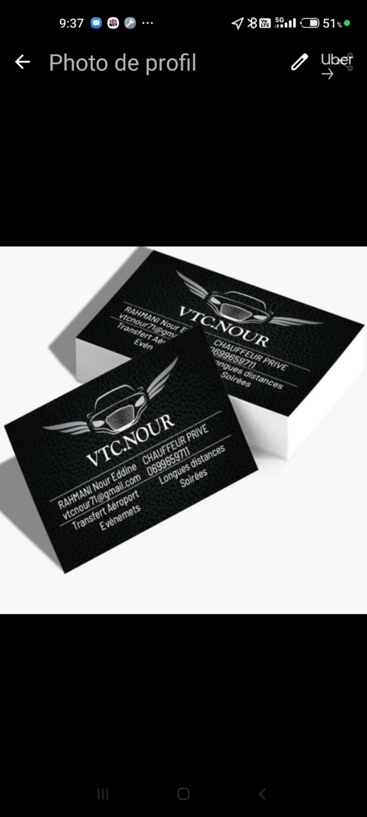 Véhicule de VTC.NOUR